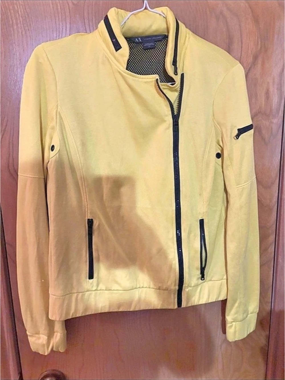 Armani Exchange Women's Yellow Zip Jacket